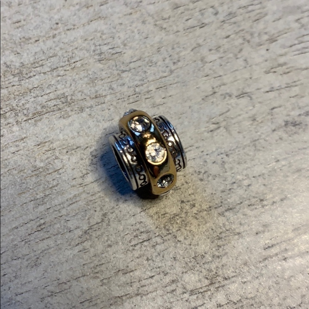 Brighton Two-Tone Gold and Silver Crystal Spacer Charm